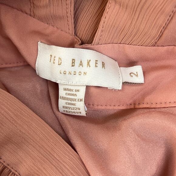 *NWOT Ted Baker London Ashleigh Ruffle-Trim Pink Maxi Gown -  Sz 6 - Picture 15 of 15